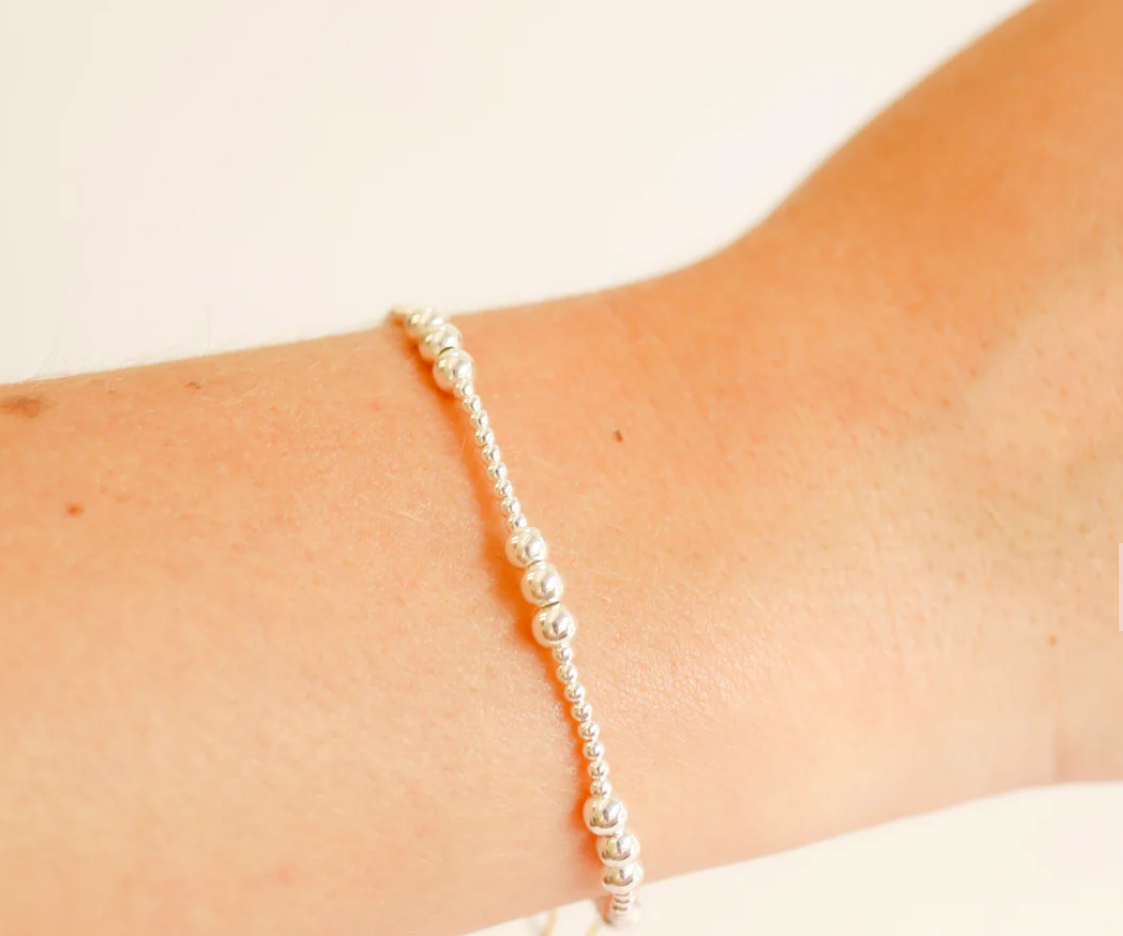 BB ILY Bracelet in Silver: Extended 7.25 inch