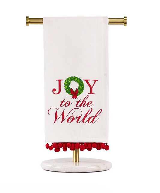 Joy Wreath Pom Towel