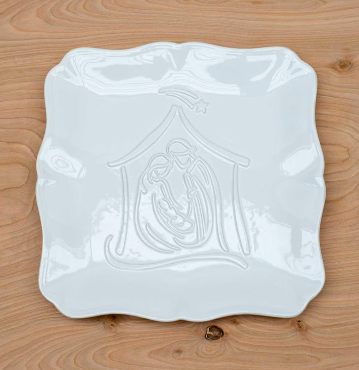 Nativity Embossed Platter