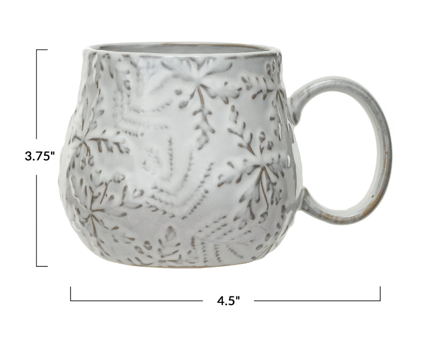 Snowflake Embossed Mug