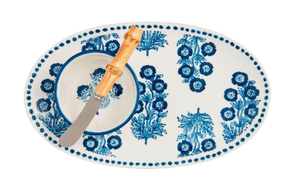 Block Print Tray & Tidbit Set