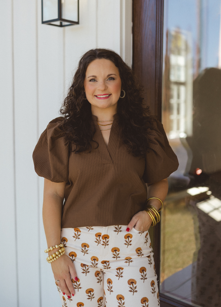 Chocolate Puff Sleeve Top