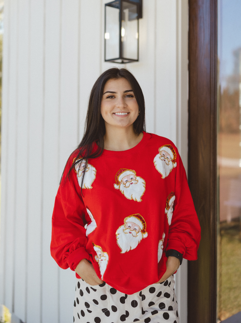 Santa Sequin Sweatshirt