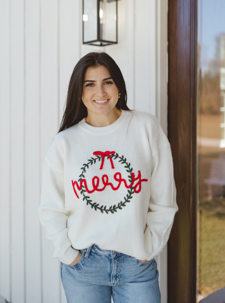 Merry Wreath Sweater
