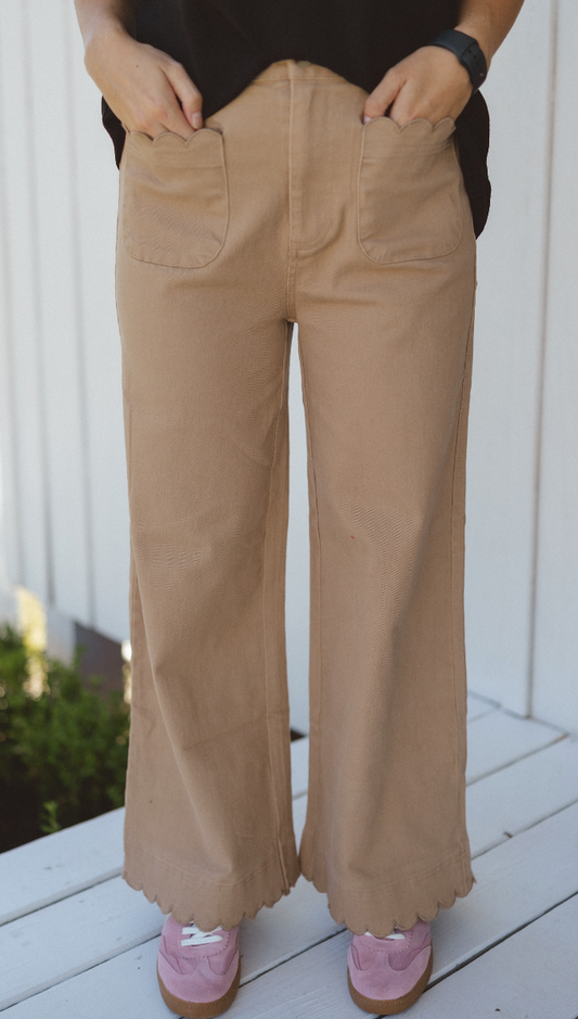 Camel Scallop Pants