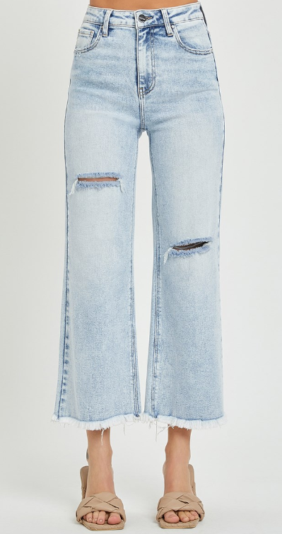 Risen Wide Distressed Jeans