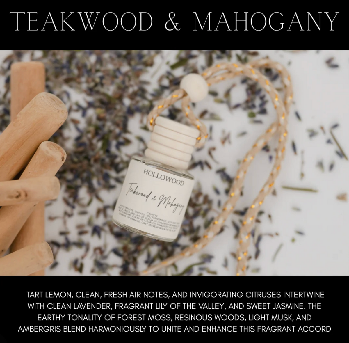 Teakwood & Mahogany Car Diffuser