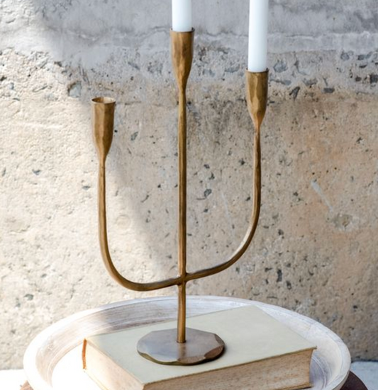Gold 3 Arm Candelabra