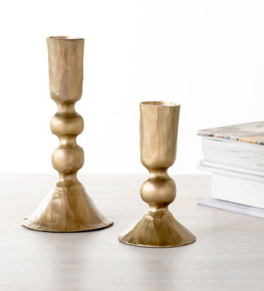 Small Gold Ball Candle Holders