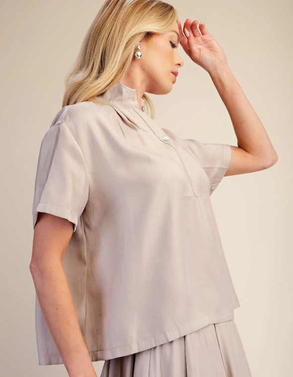 Taupe Luxe Blouse