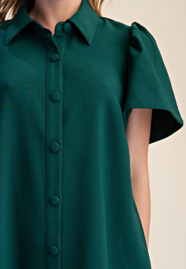 Tailored Puff Sleeve Dress