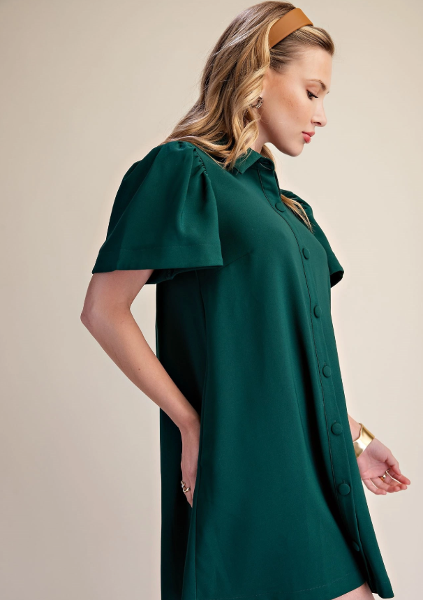 Tailored Puff Sleeve Dress