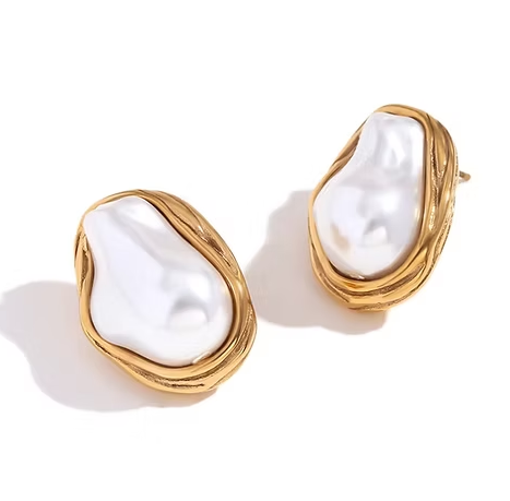 Baroque Pearl Studs