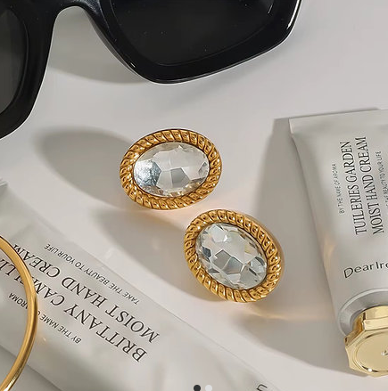 Round Crystal Studs