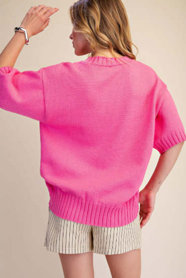 Ribbed Hem Sweater Top