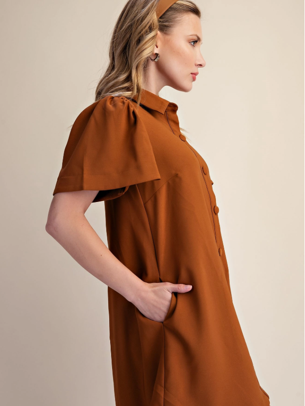 Tailored Puff Sleeve Dress