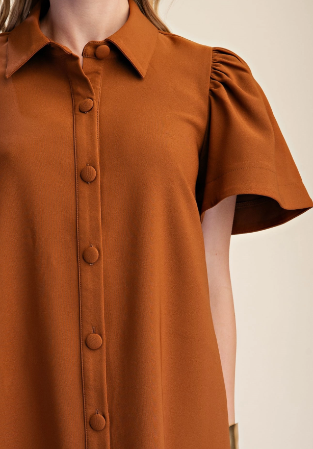 Tailored Puff Sleeve Dress