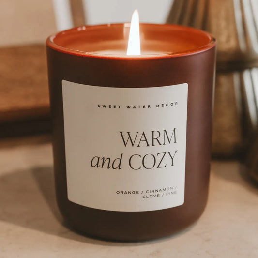 Warm & Cozy Brown Jar Candle