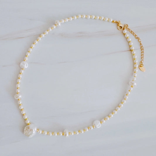 Golden Pearl Necklace