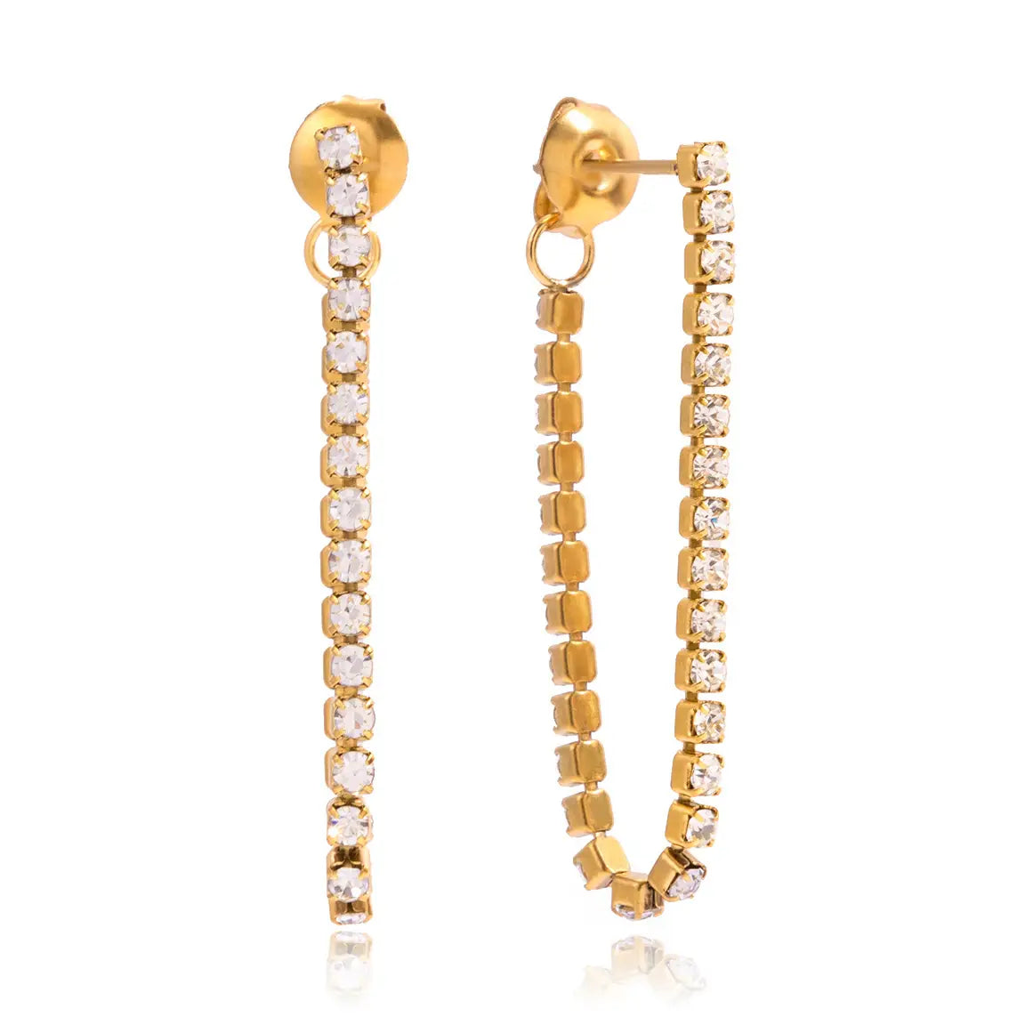 Single Tennis Chain Earrings