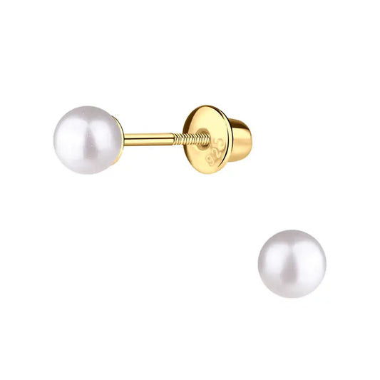 White Pearl Earrings
