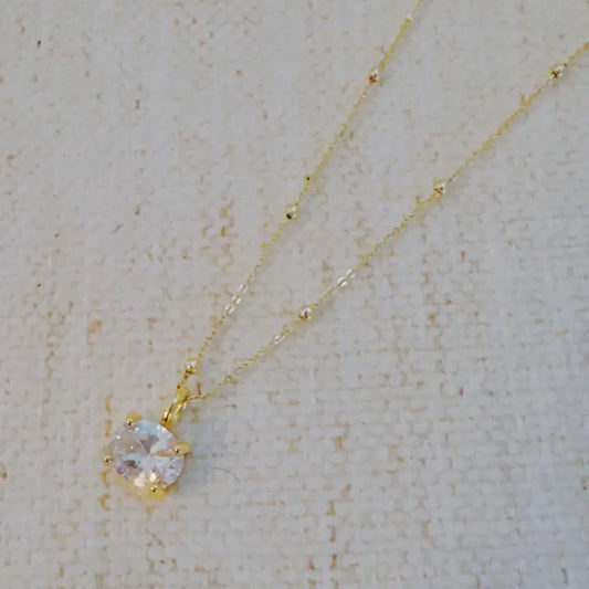 Oval Cut Spark Pendant Necklace