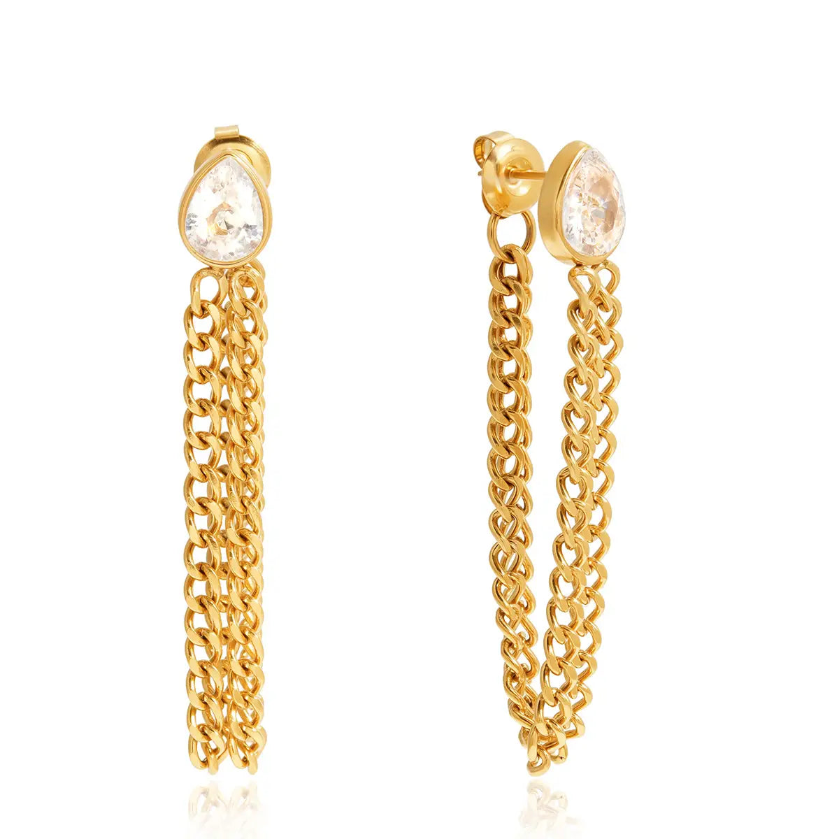 Pear Chain Earrings