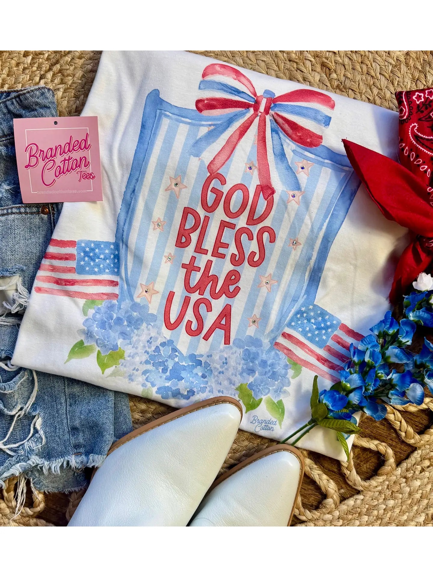 God Bless USA Crest