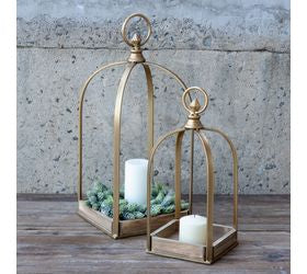 Tall Gold Metal Wood Displayers