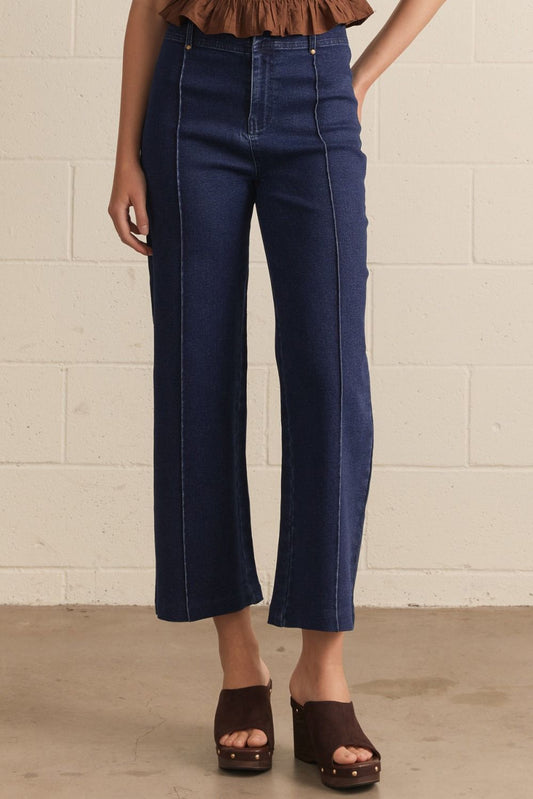 Dark Denim Front Seam Jeans