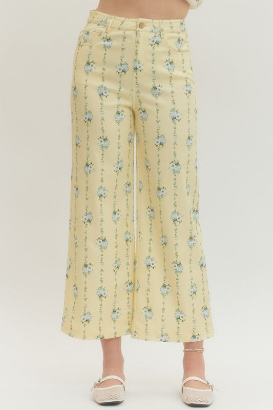 Yellow Floral Pants