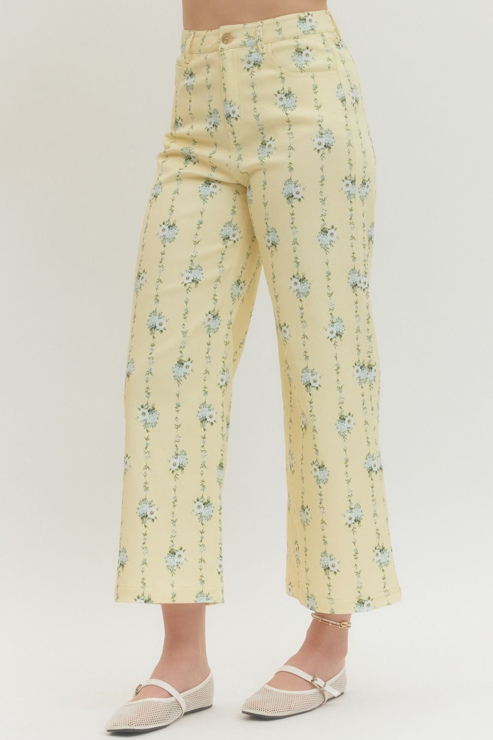 Yellow Floral Pants