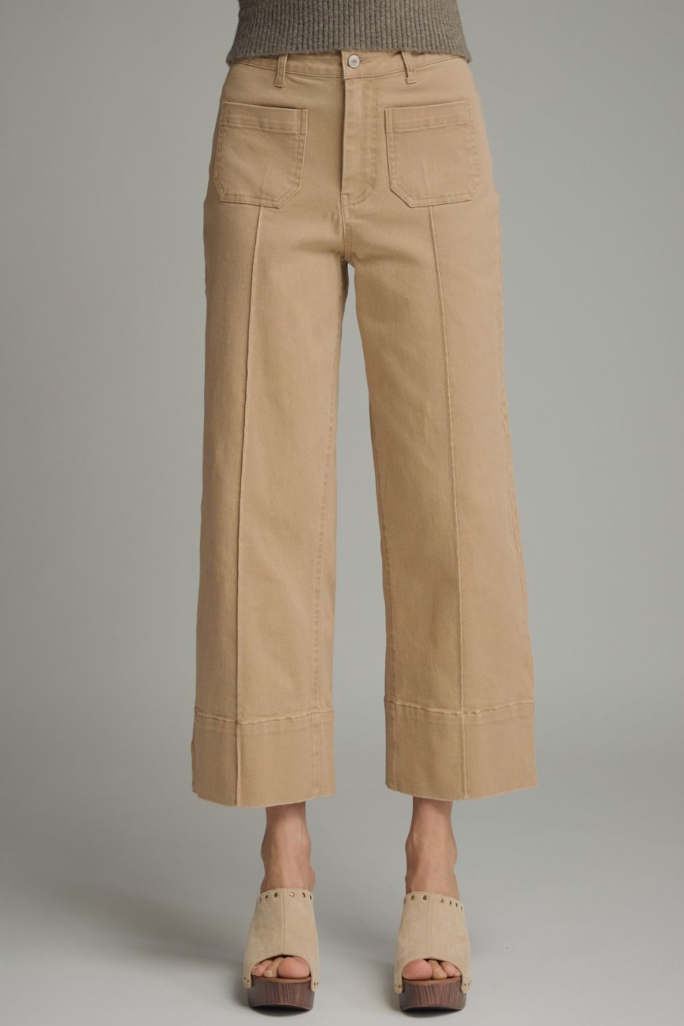 Wide Leg Camel Pants