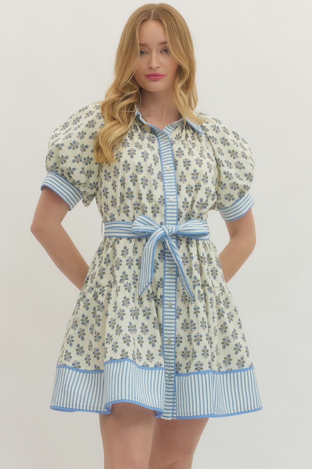Bluebell Stripe Blossom Dress