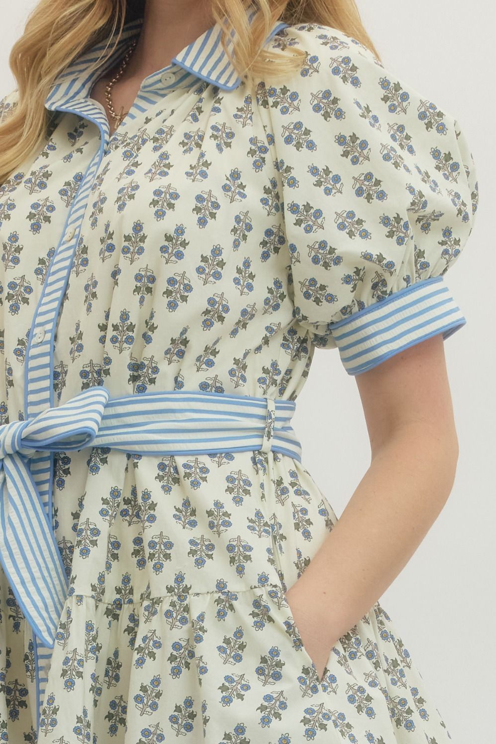 Bluebell Stripe Blossom Dress