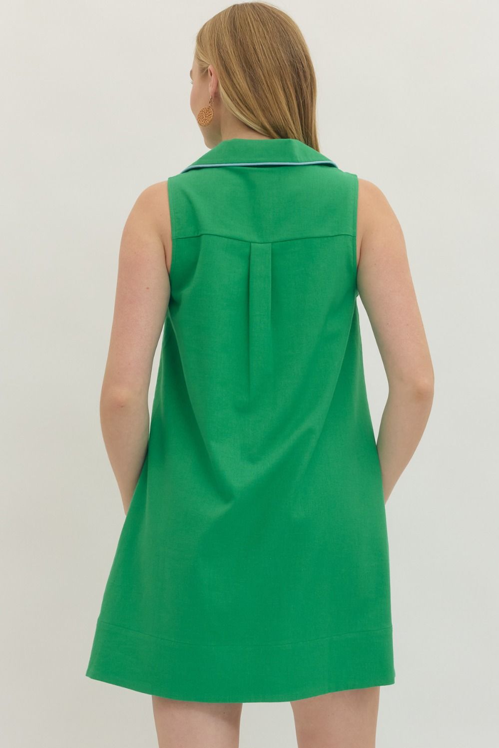 Green Piping Dress