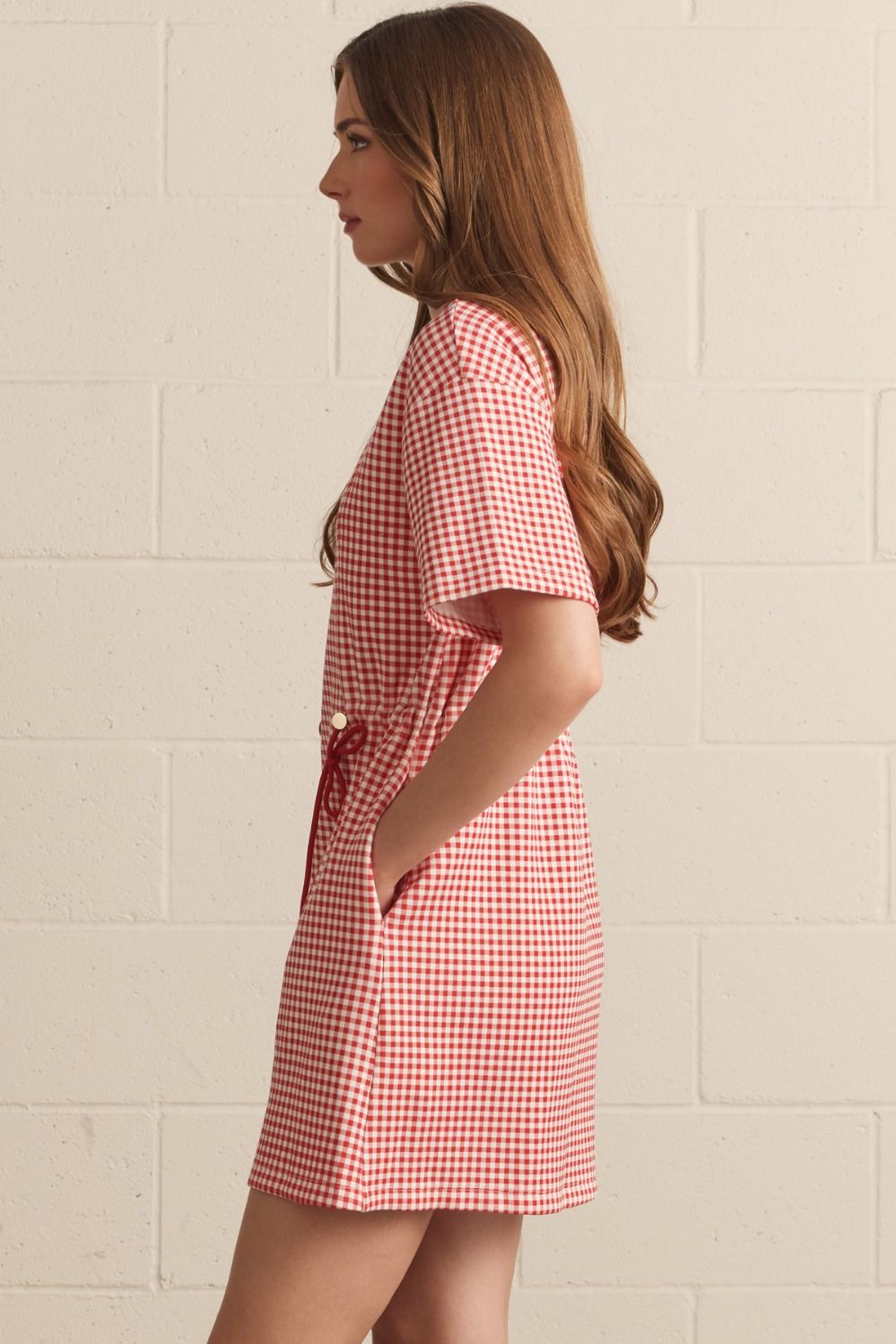 Red Gingham Mini Dress