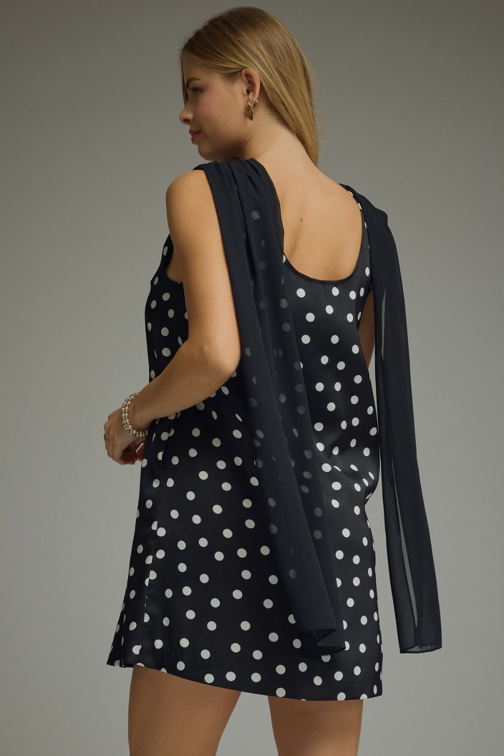Black Polka Dot Mini Dress