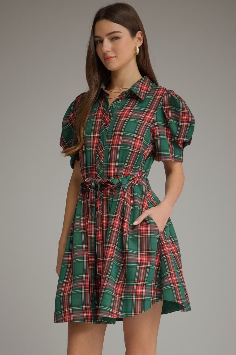 Mistletoe Plaid Dress