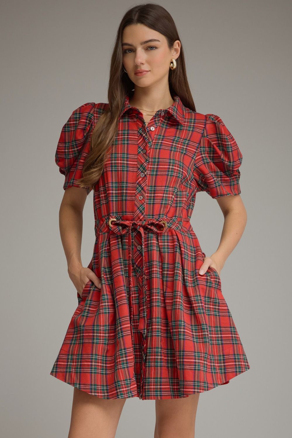 Mistletoe Plaid Dress