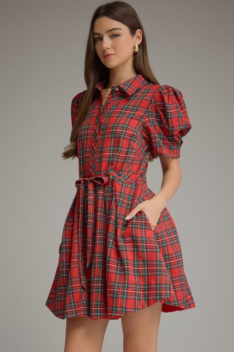 Mistletoe Plaid Dress