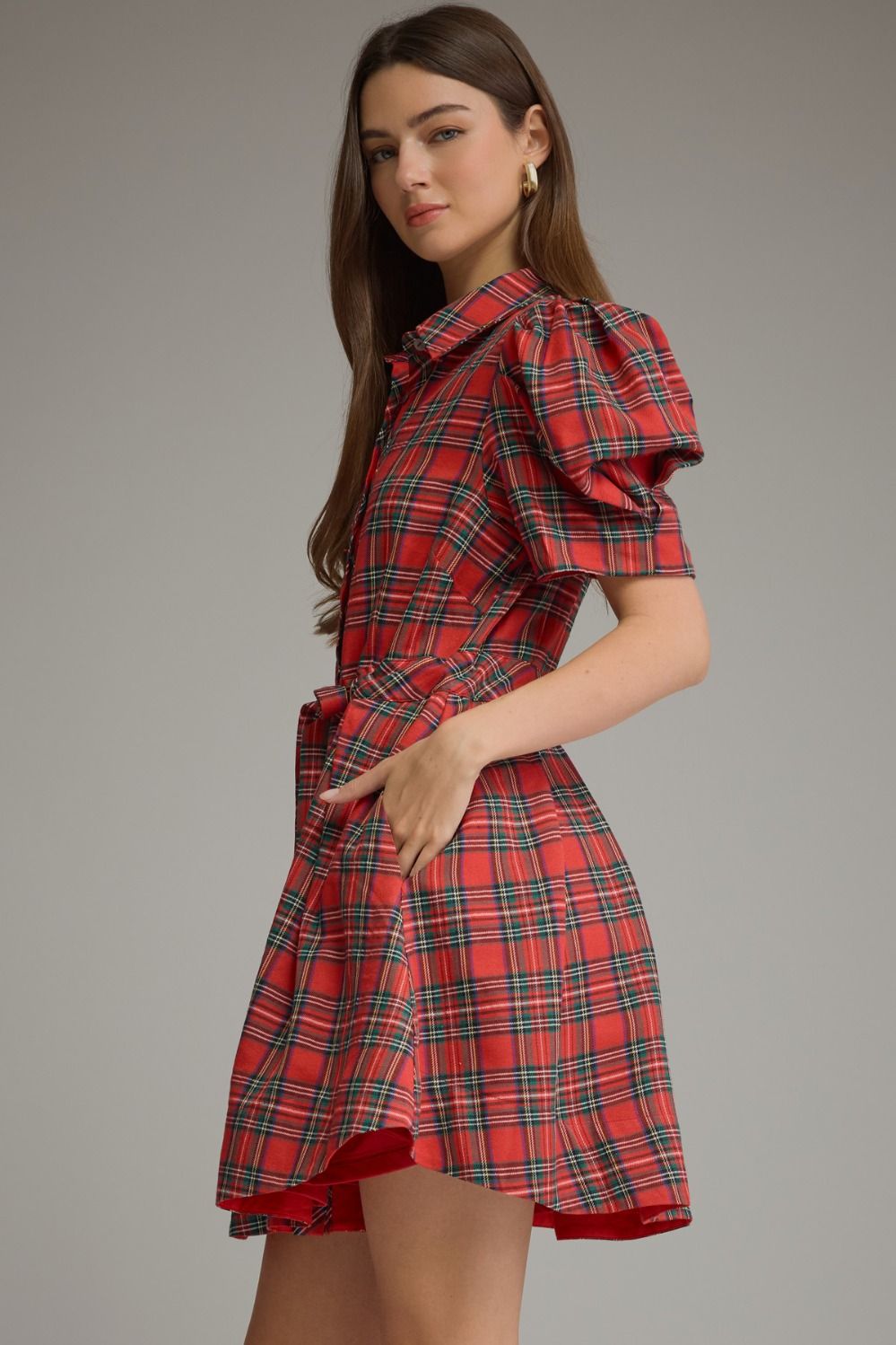 Mistletoe Plaid Dress
