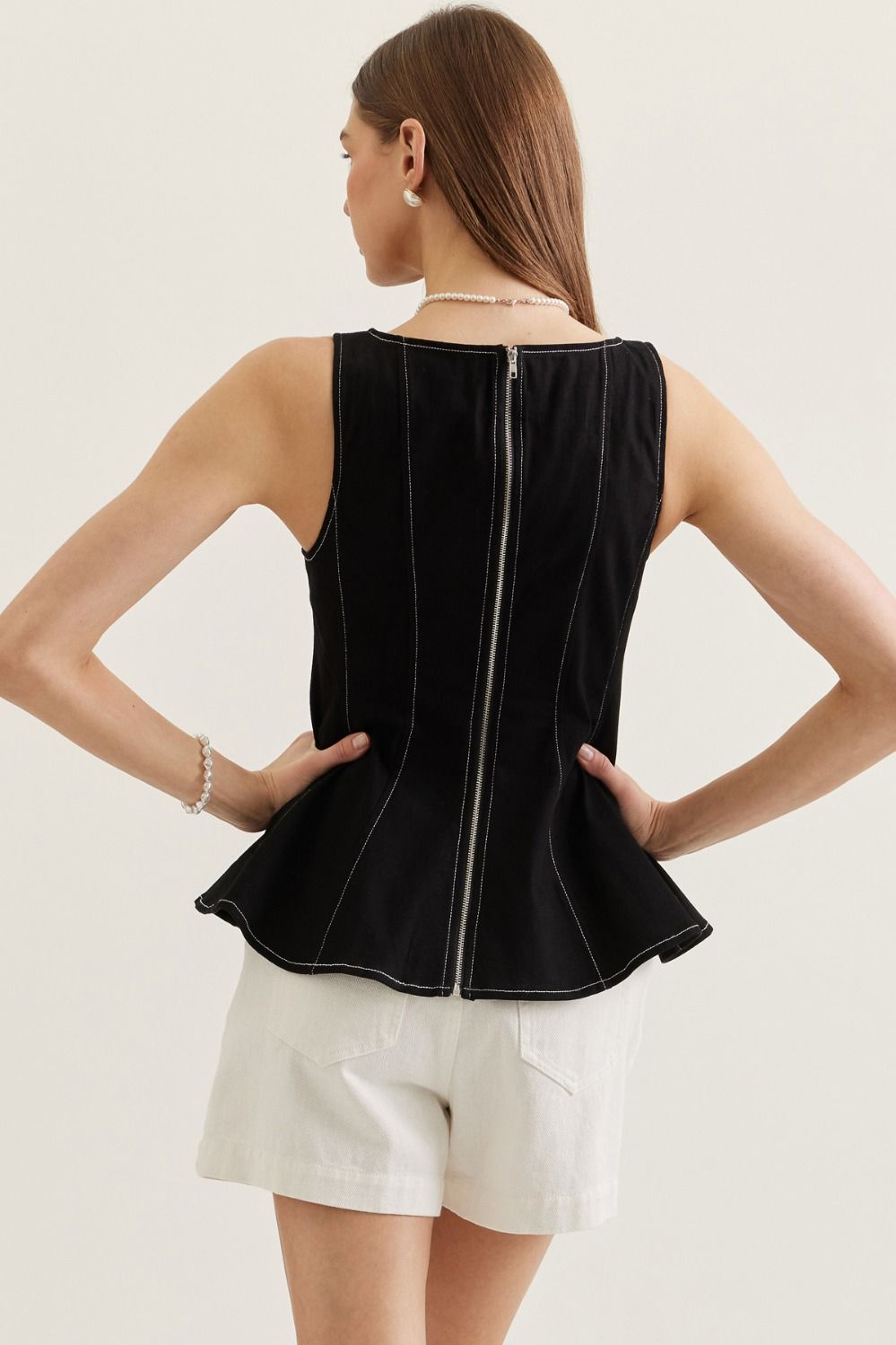 Black Peplum Tank