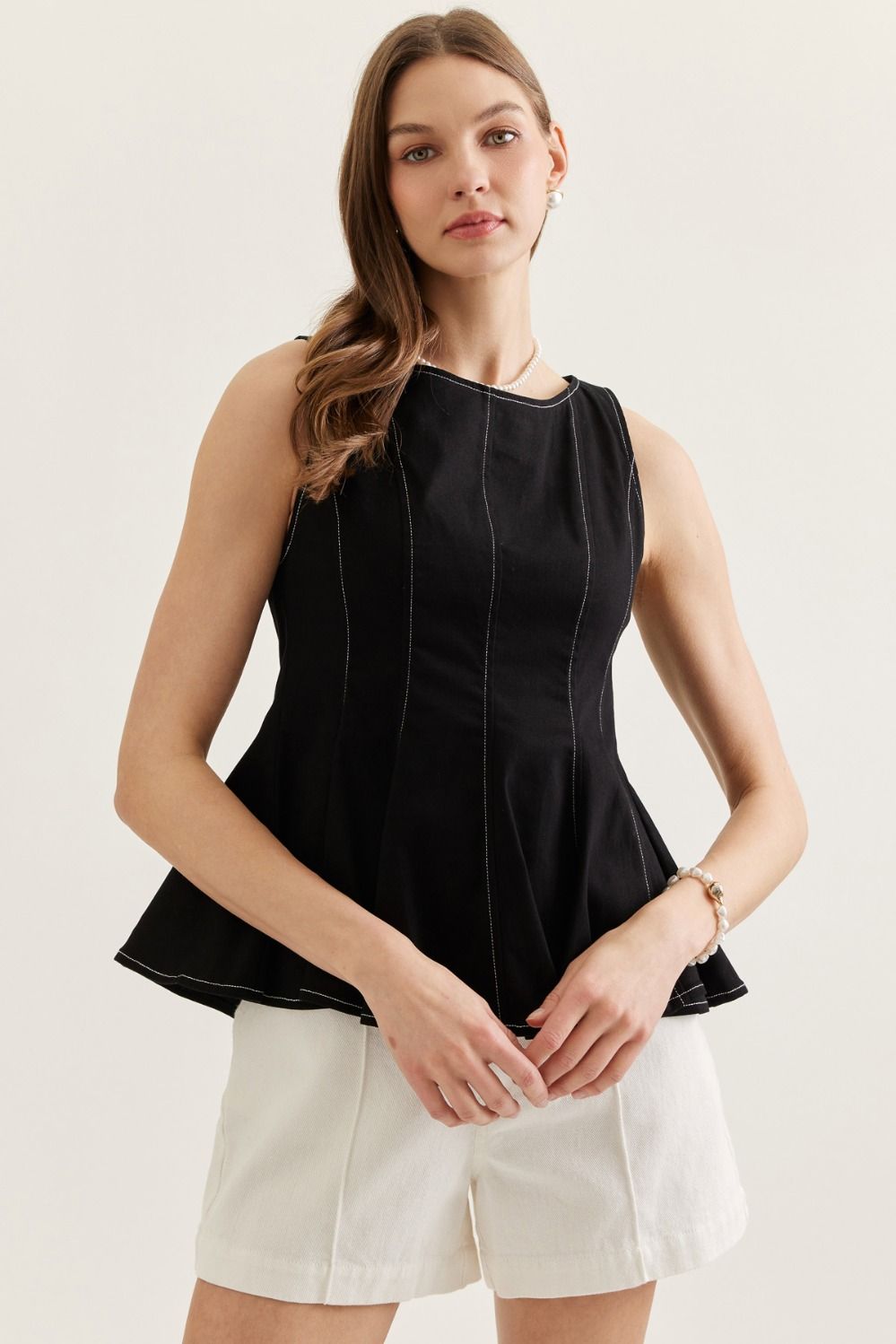 Black Peplum Tank