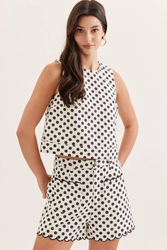 Scallop Polka Dot Shorts