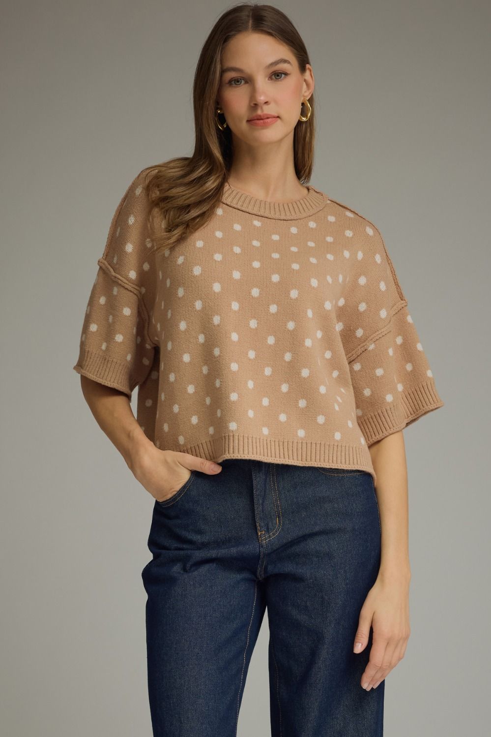 Camel Dot Sweater