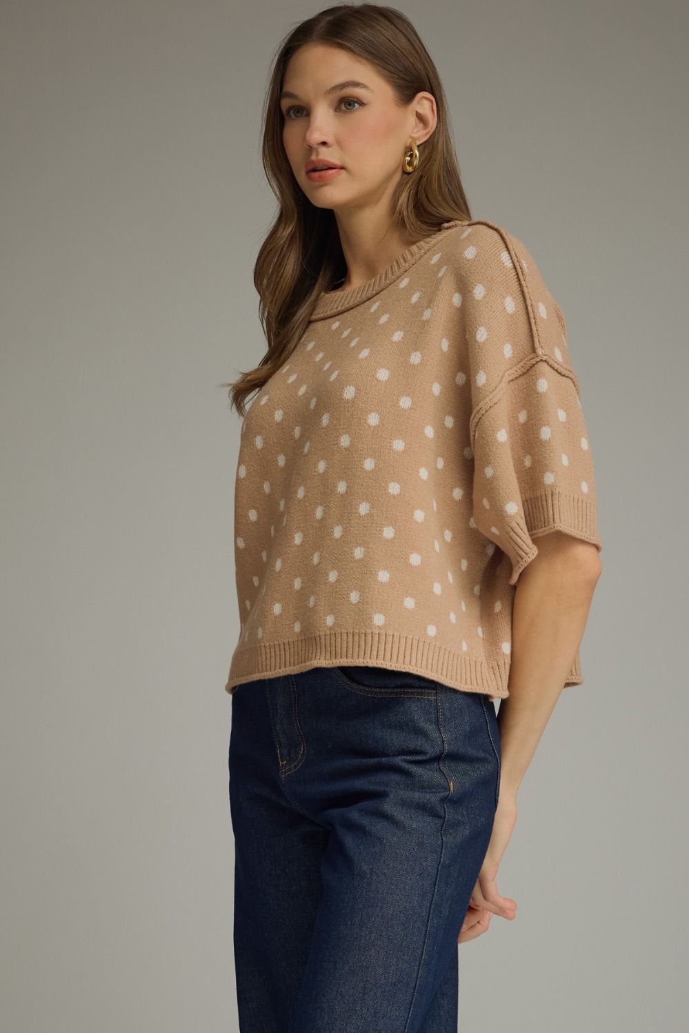 Camel Dot Sweater