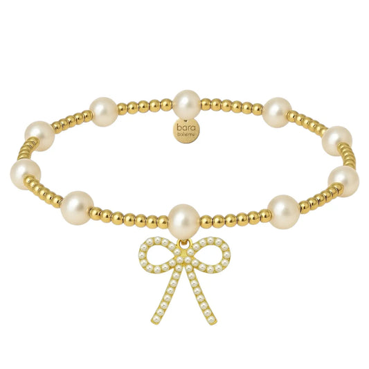 Bara & Pearl Bow Bracelet
