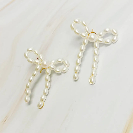 Pearl /bow Ballerina Earrings