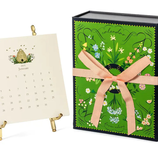 2025 Gold Desk Calendar Set